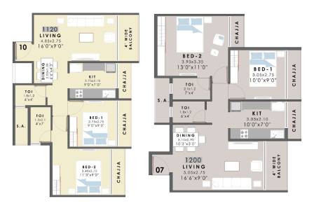 UNIT PLAN (2 BHK)