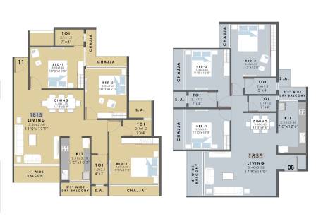 Unit Plan (3 BHK)